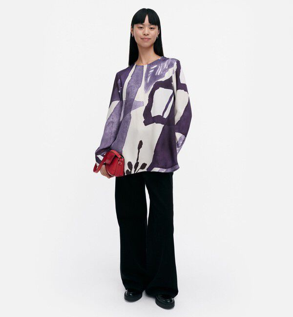 Marimekko「【一部店舗・オンラインストア限定】Kovertaa Kylmankukka ブラウス」|シャツ・ブラウス|ﾊﾞｲｵﾚｯﾄ&times;ｵﾌﾎﾜｲﾄ