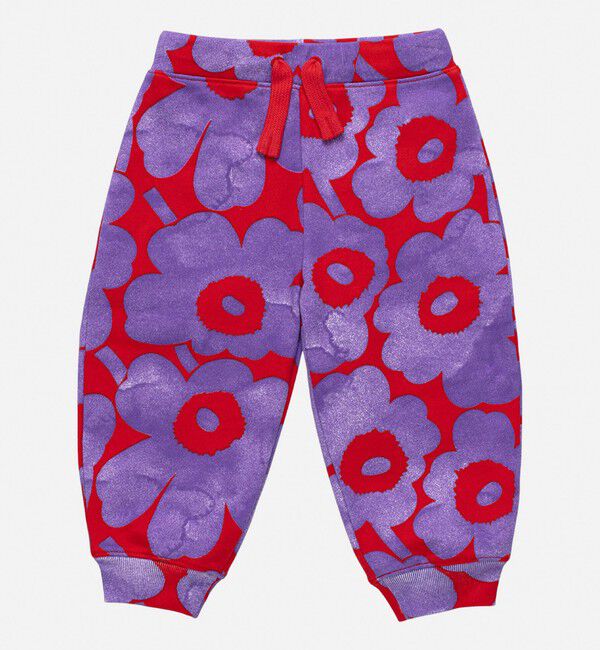 Marimekko「【kids】【一部店舗・オンラインストア限定】Laakeri Akvarelli Unikko Ⅰ スウェットパンツ」|その他|ライラック&times;レッド