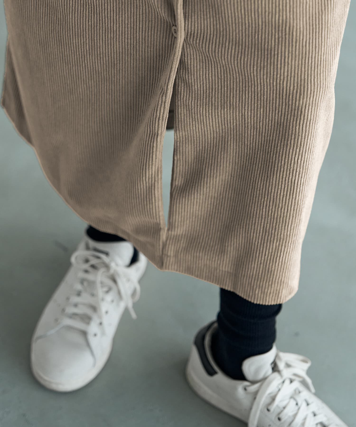 STYLE DELI「ライトコーデュロイVネックワンピース」|ワンピース|