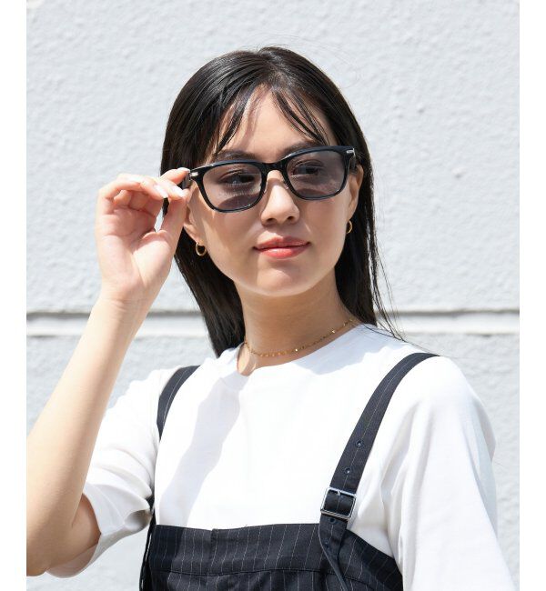  「SUNCUTGlasses/UV100%CUT サングラス レザー調 ラバーテンプル 紫外線対策 UV対策 UVカット ズレ落ち防止」|サングラス|