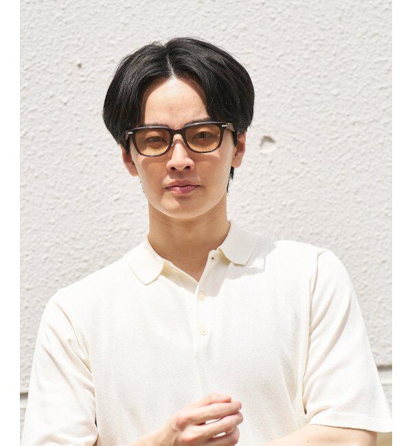  「SUNCUTGlasses/UV100%CUT サングラス レザー調 ラバーテンプル 紫外線対策 UV対策 UVカット ズレ落ち防止」|サングラス|