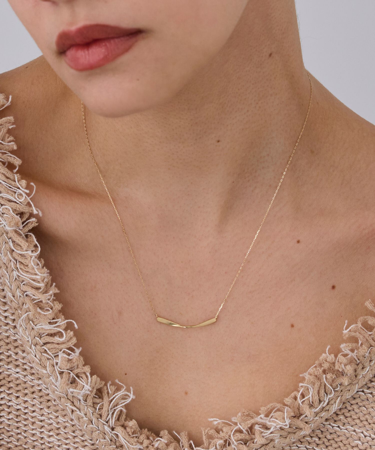 JUPITER「【K10】リボンバーネックレス」|ネックレス|