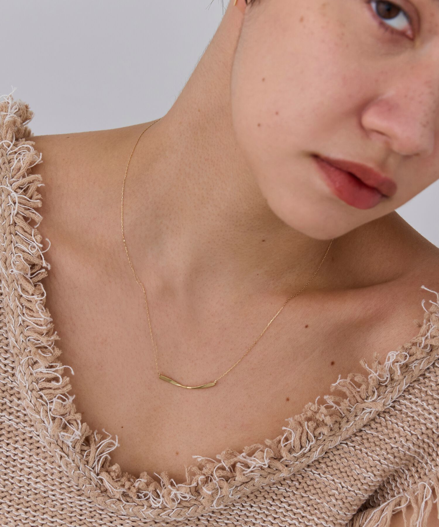 JUPITER「【K10】リボンバーネックレス」|ネックレス|