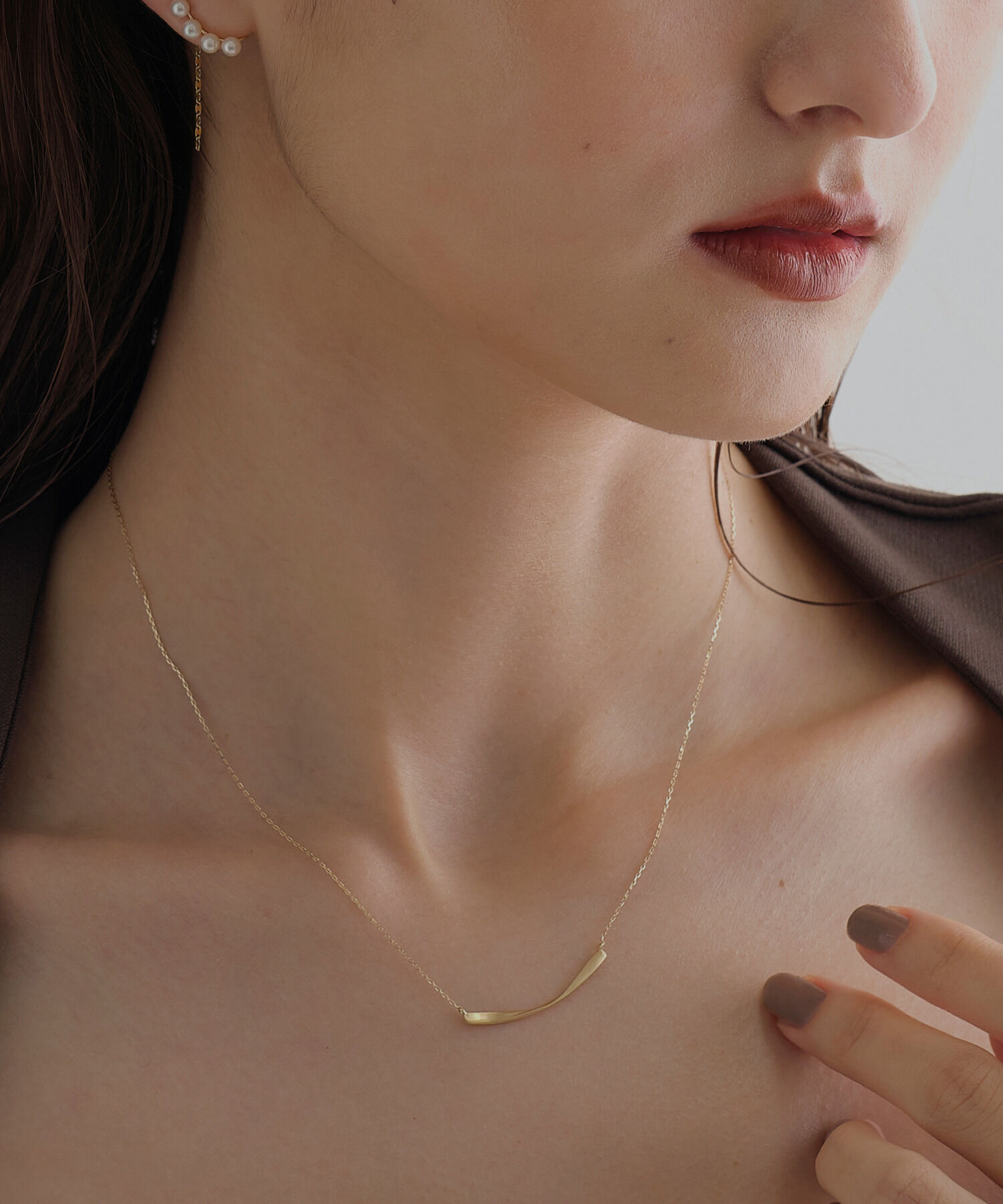 JUPITER「【K10】リボンバーネックレス」|ネックレス|