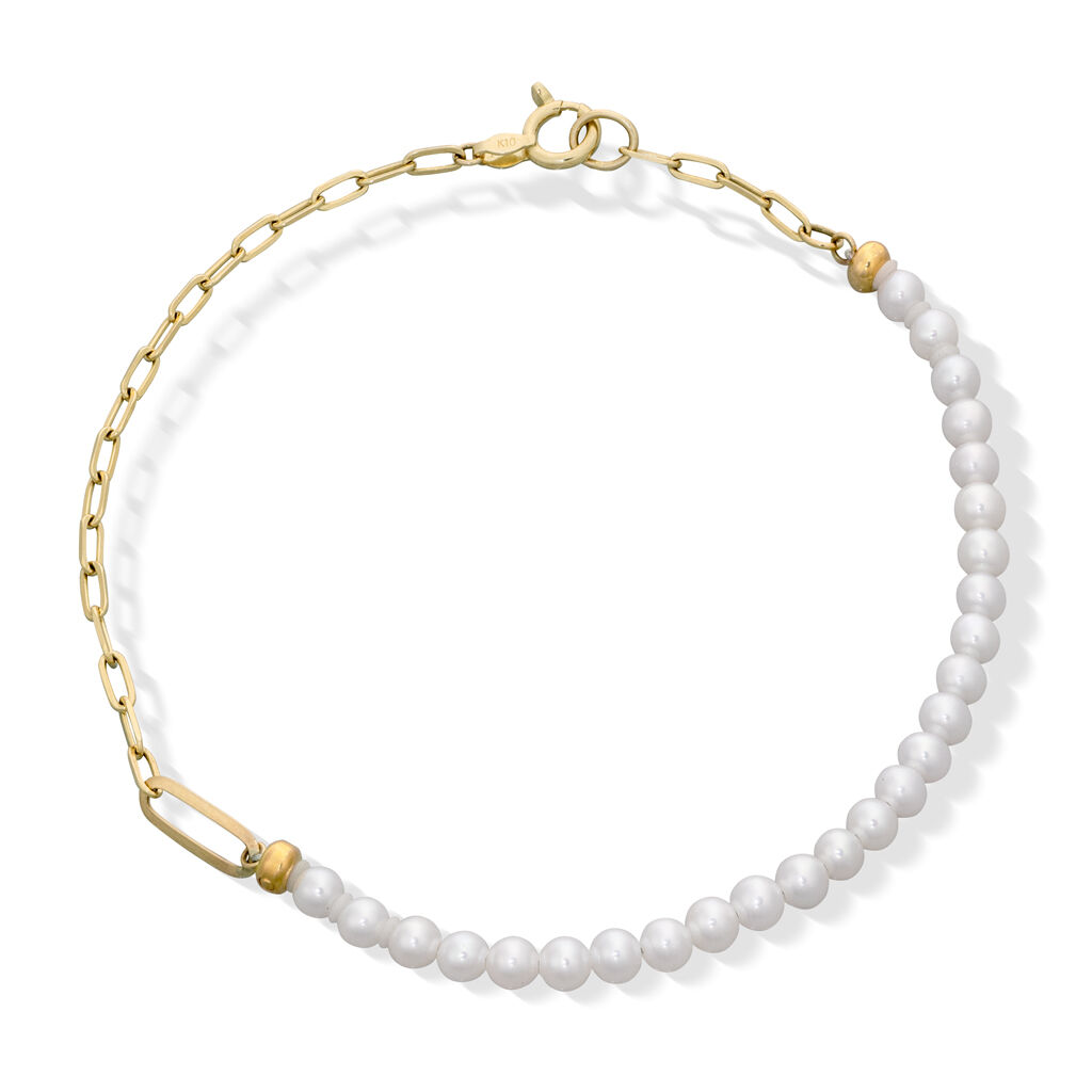 STAR JEWELRY「PEARL&CHAIN」|ブレスレット・バングル|イエローゴールド