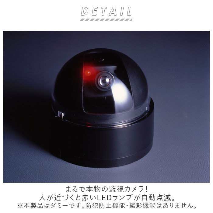 BACKYARD FAMILY「防犯カメラ ダミー 通販 家庭用 屋外 ワイヤレス 設置 監視 センサー ライト ドーム型 LED」|その他|