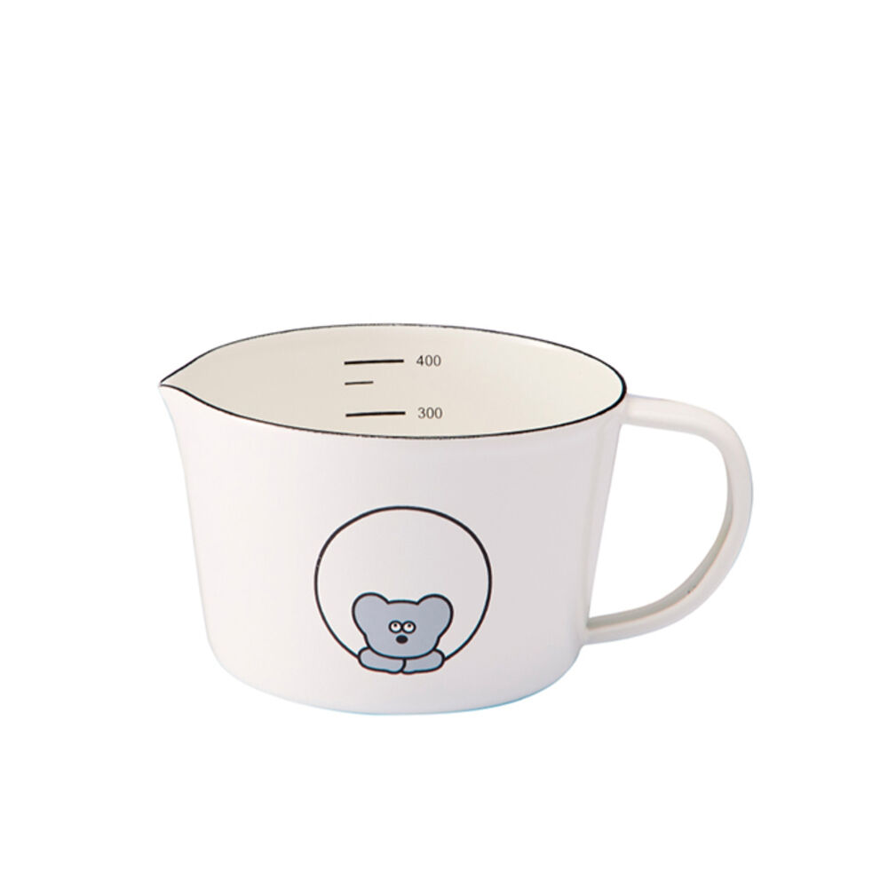 BACKYARD FAMILY「ホーロー 計量カップ 通販 ねずみのANDY グッズ メジャーカップ S ホーローメジャーカップ」|食器・キッチングッズ|ホワイト1