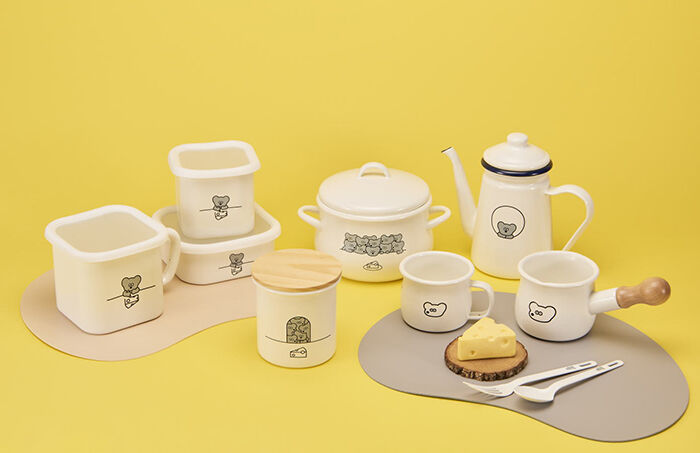 BACKYARD FAMILY「ホーロー 計量カップ 通販 ねずみのANDY グッズ メジャーカップ S ホーローメジャーカップ」|食器・キッチングッズ|