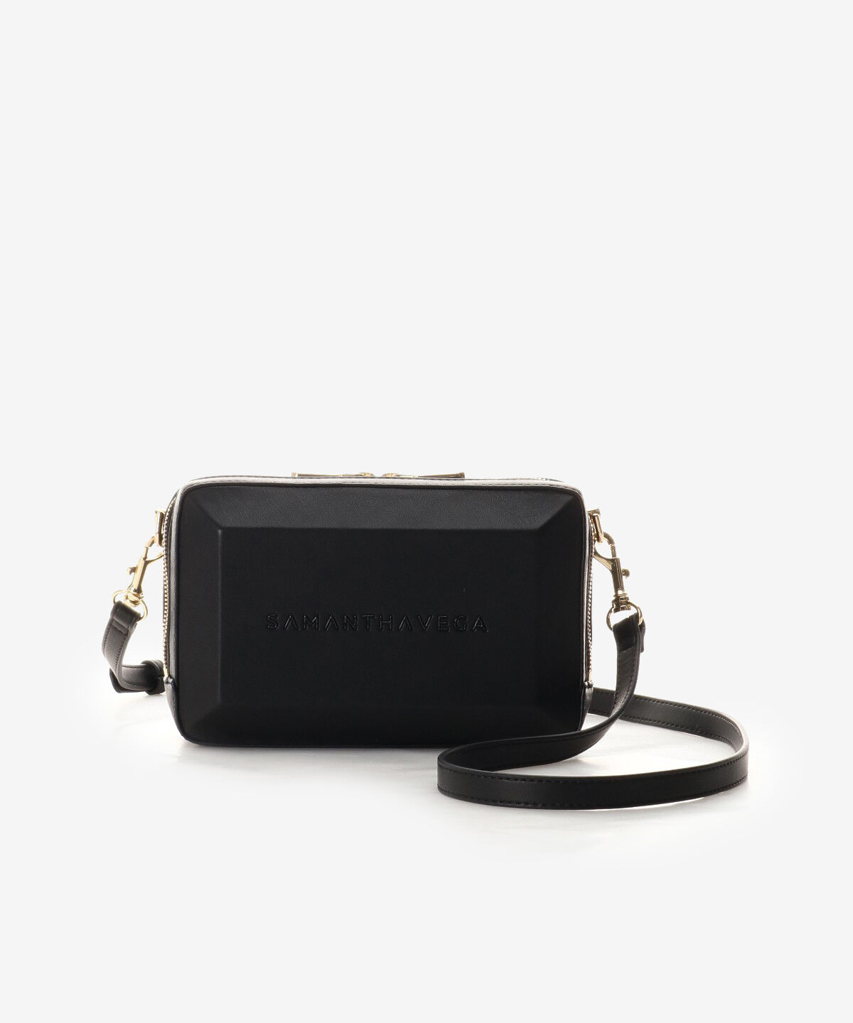 Samantha Vega「スクエアストーンショルダーバッグ」|ショルダー・メッセンジャー|ブラック