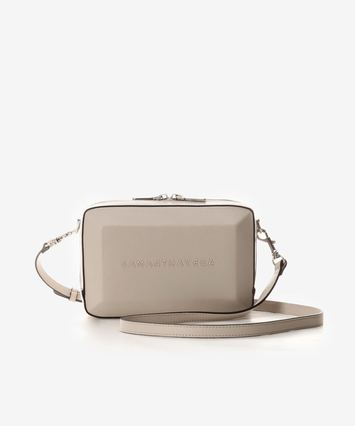 Samantha Vega「スクエアストーンショルダーバッグ」|ショルダー・メッセンジャー|グレー