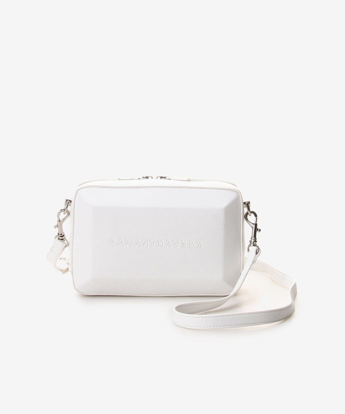 Samantha Vega「スクエアストーンショルダーバッグ」|ショルダー・メッセンジャー|ホワイト