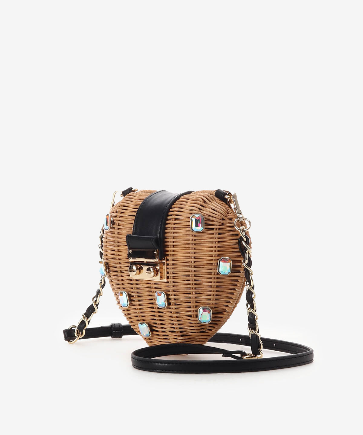 Samantha Vega「ジュエリーハート型ショルダーかごバッグ」|ショルダー・メッセンジャー|