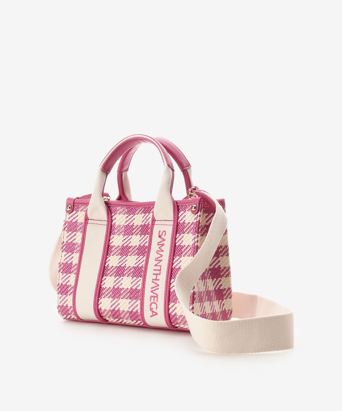 Samantha Vega「ロゴテープギンガムチェックショルダーバッグ（ミニ）」|ショルダー・メッセンジャー|