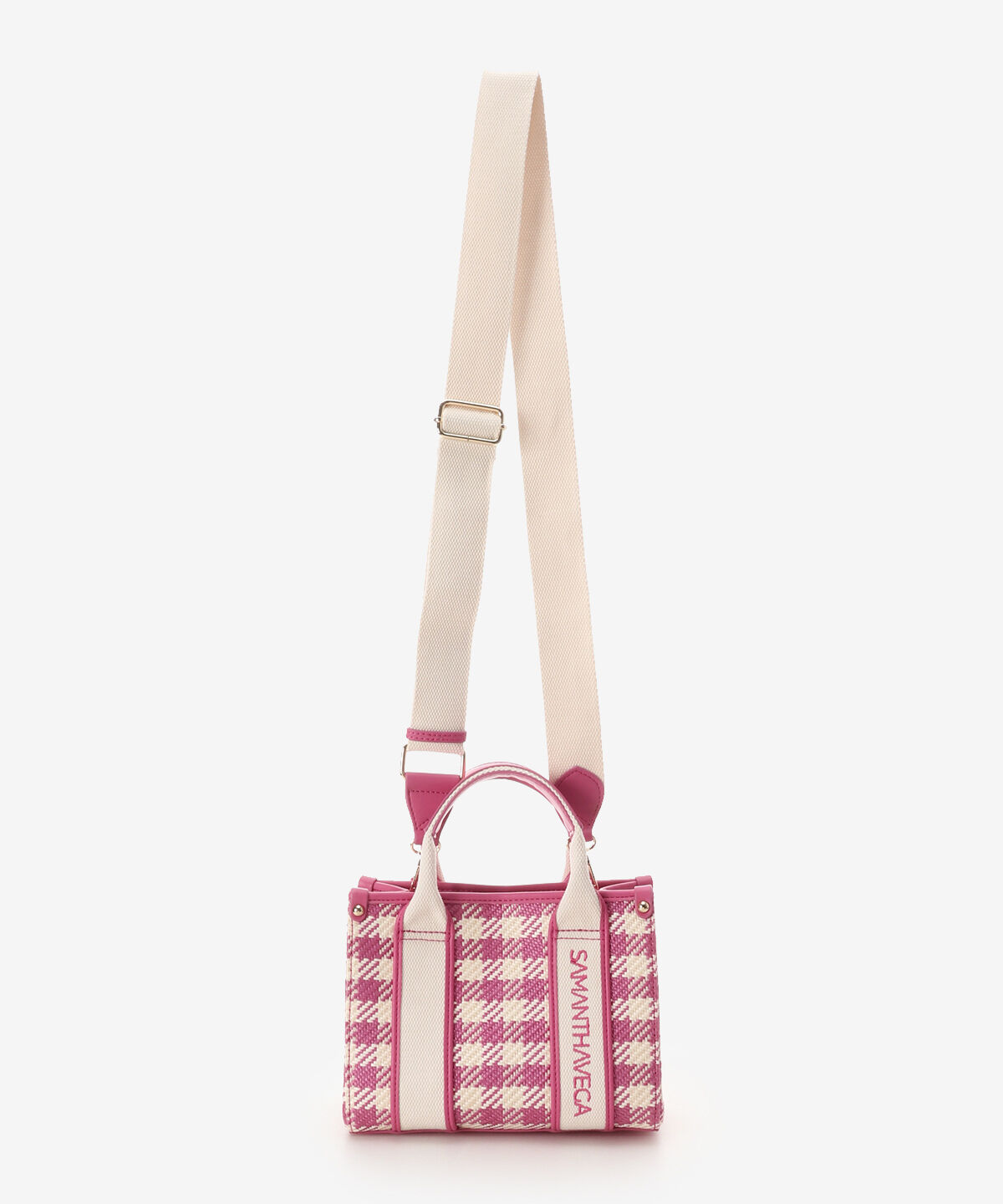 Samantha Vega「ロゴテープギンガムチェックショルダーバッグ（ミニ）」|ショルダー・メッセンジャー|