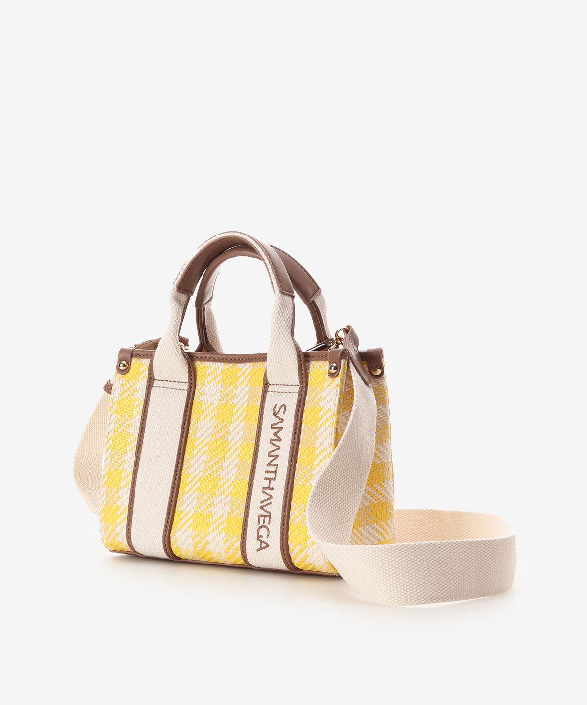 Samantha Vega「ロゴテープギンガムチェックショルダーバッグ（ミニ）」|ショルダー・メッセンジャー|