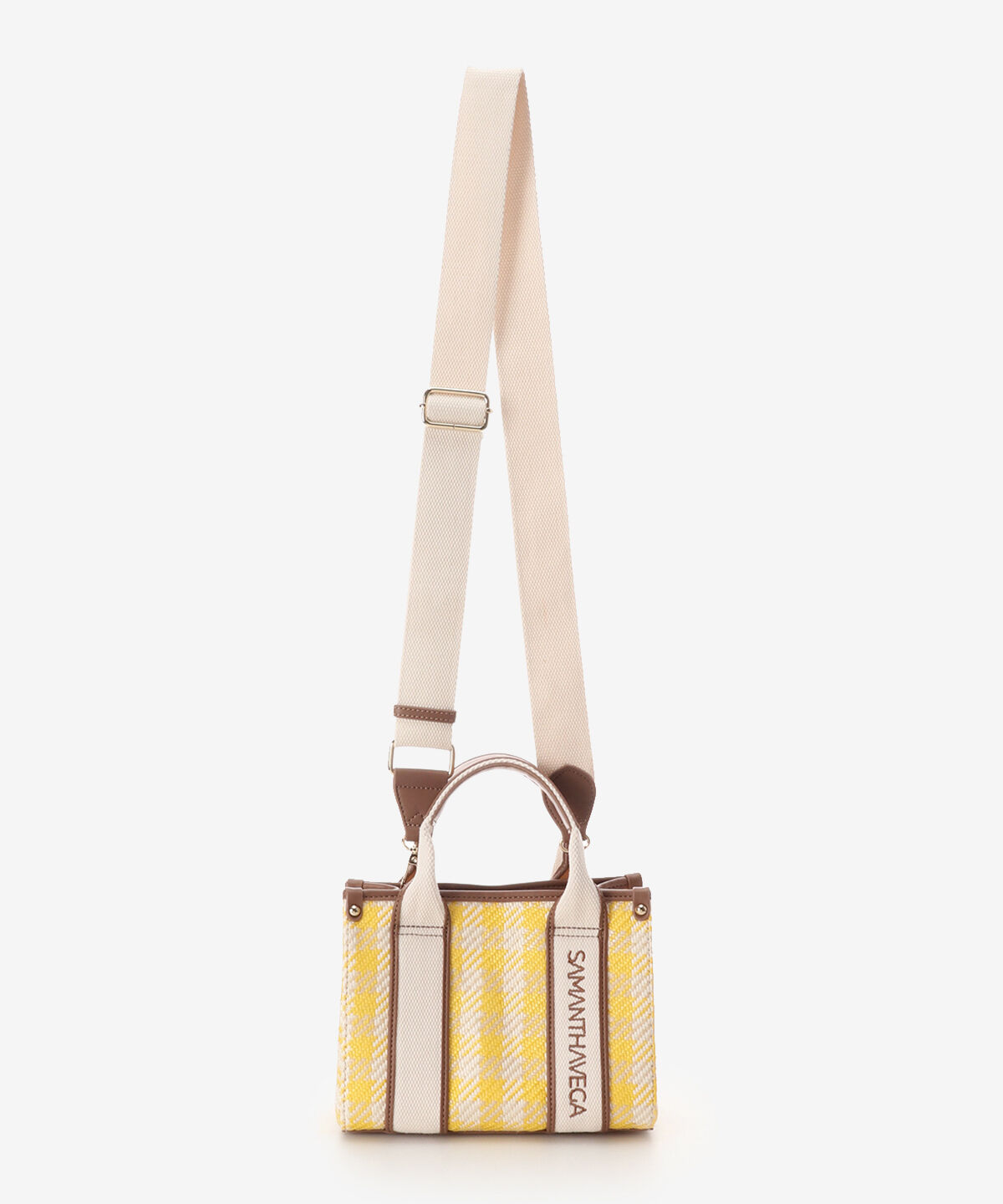 Samantha Vega「ロゴテープギンガムチェックショルダーバッグ（ミニ）」|ショルダー・メッセンジャー|