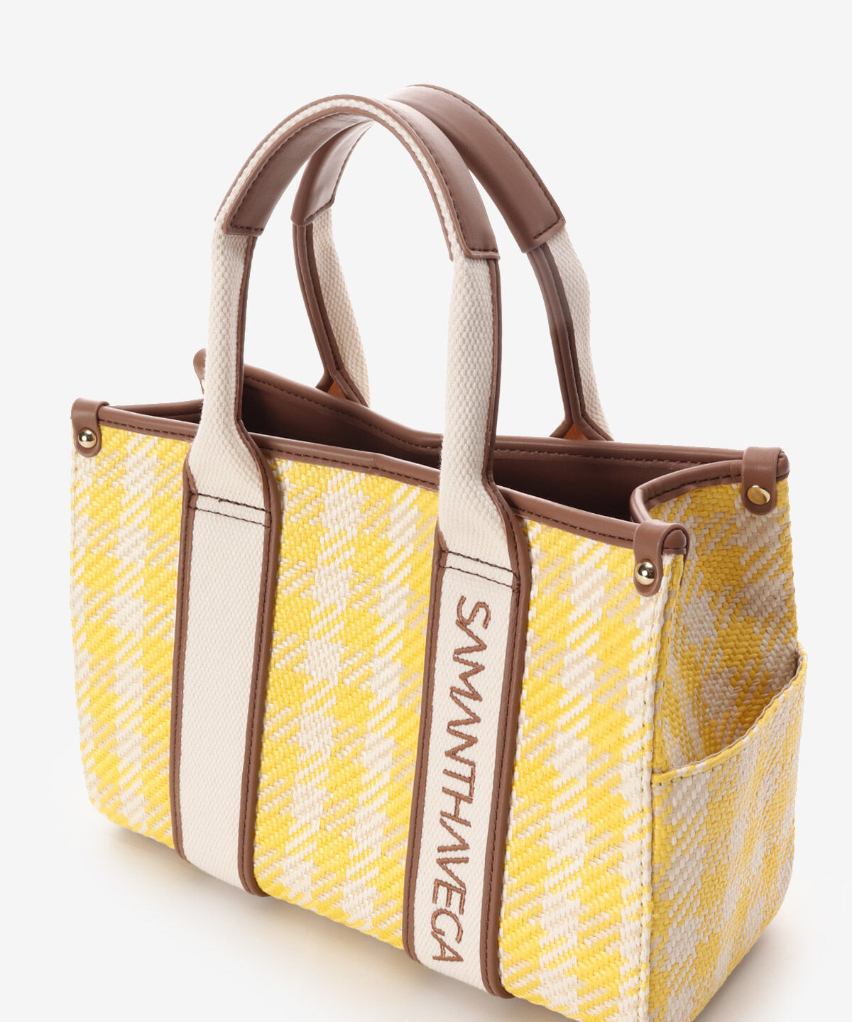 Samantha Vega「ロゴテープギンガムチェックトート（小）」|ハンドバッグ|