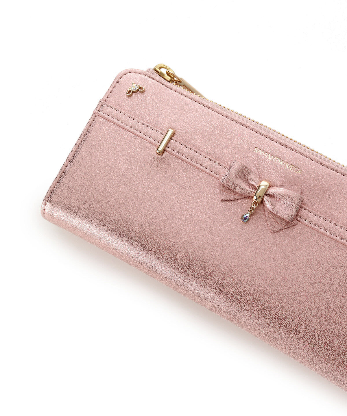 Samantha Vega「アクセントリボンラメ長財布」|財布|