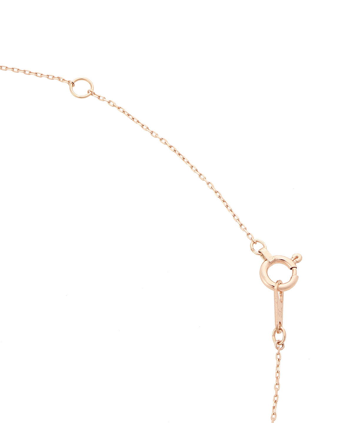 newme by Samantha Thavasa「K10 PG&times;K10 WG コンビカラー　ストレートラインモチーフネックレス」|ネックレス|