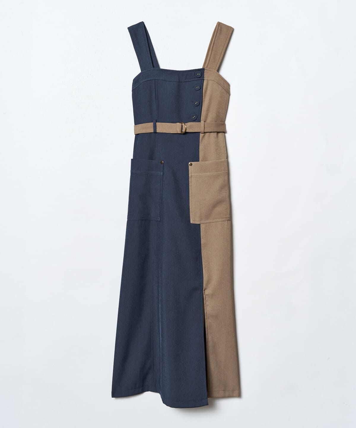 REDYAZEL「バイカラージップジャンスカ」|ジャンパースカート|