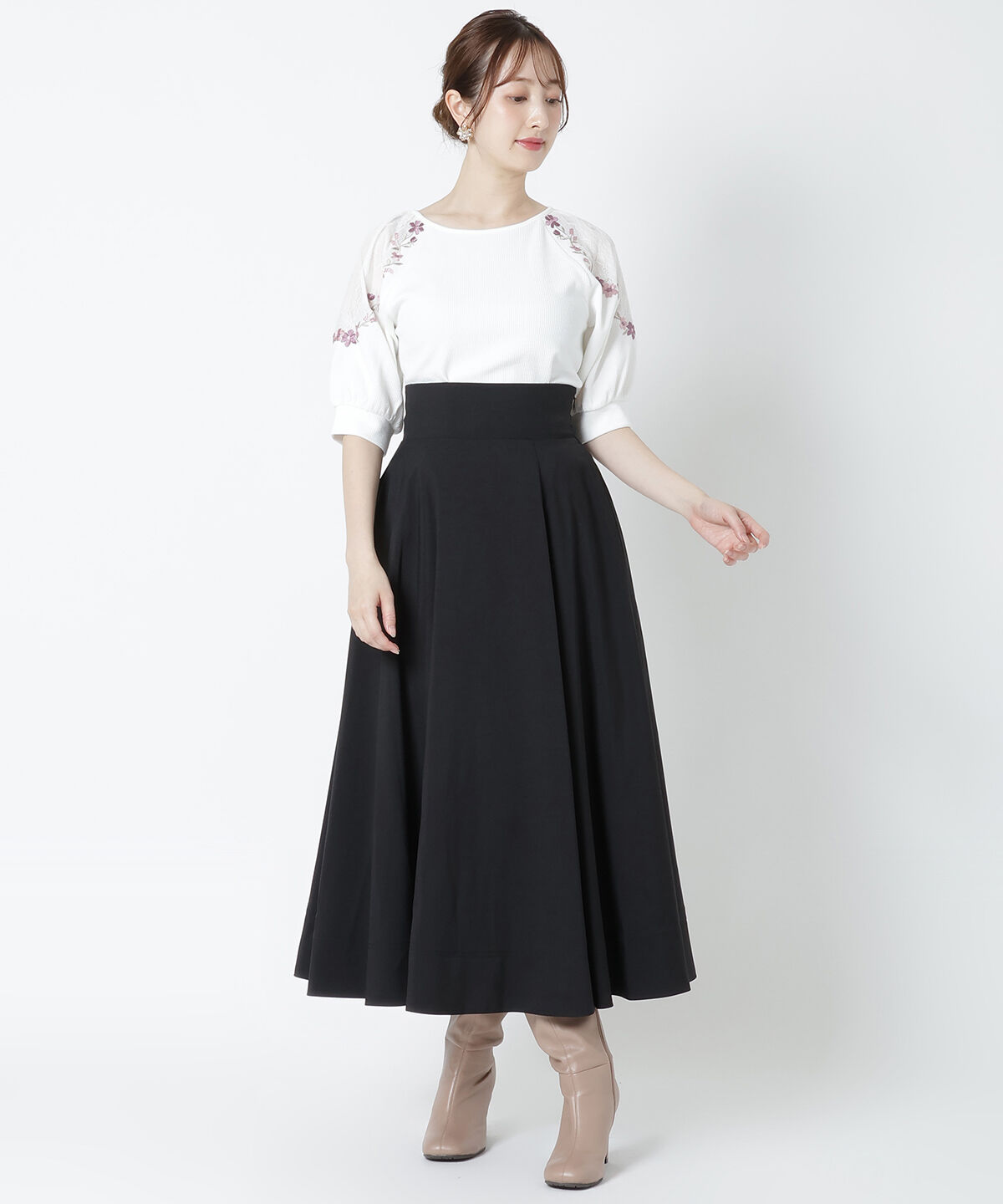 WILLSELECTION「バックレースアップフレアスカート」|フレア|