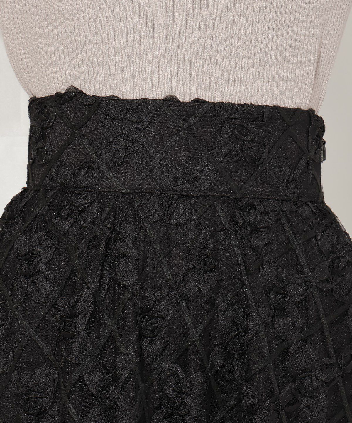 WILLSELECTION「3Dフラワーフレアスカート」|フレア|