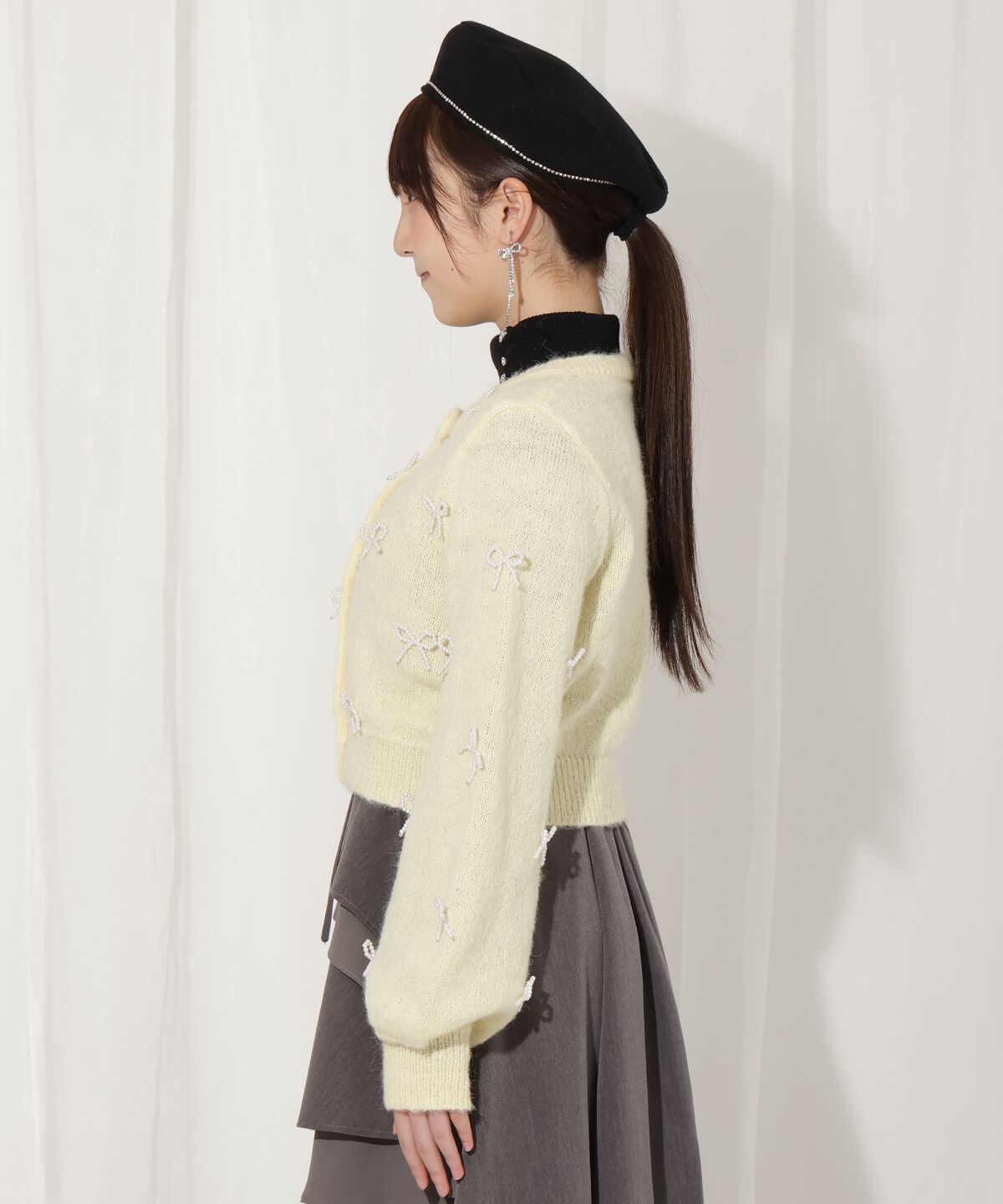 WILLSELECTION「リボンパーツ付きカーディガン」|カーディガン|