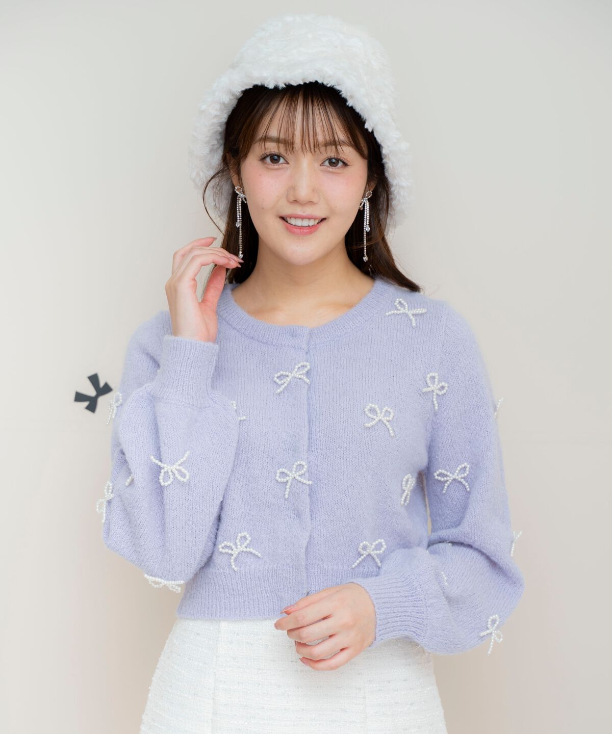 WILLSELECTION「リボンパーツ付きカーディガン」|カーディガン|