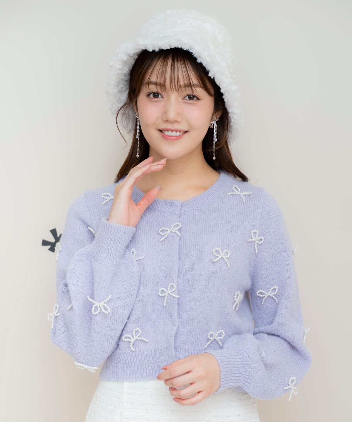 WILLSELECTION「リボンパーツ付きカーディガン」|カーディガン|