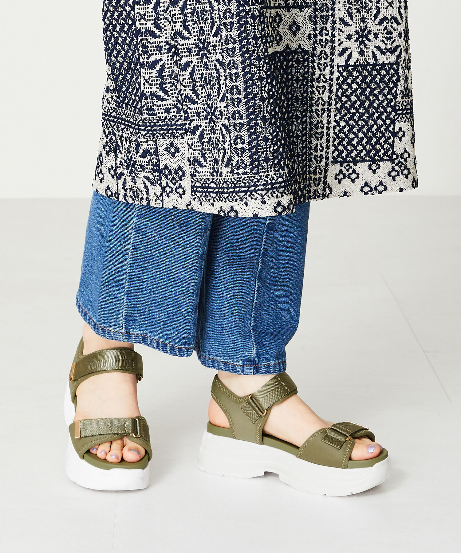 WA Oriental TRaffic「【追加】ダブルベルトスポーツサンダル/42207 スポサン 柔らかい 人気 軽い トレンド 厚底 再入荷」|サンダル|