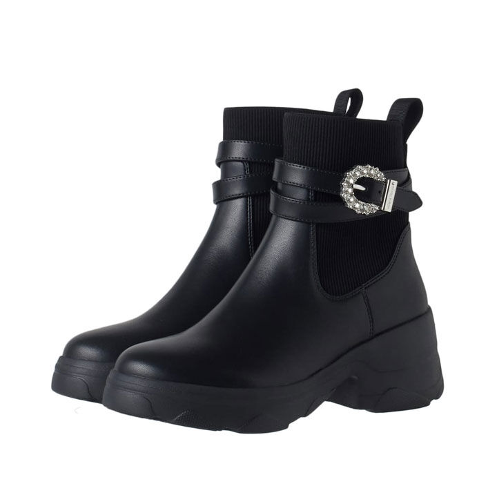 プラスダイアナ「ブーツ　MF66593」|ショートブーツ|クロ