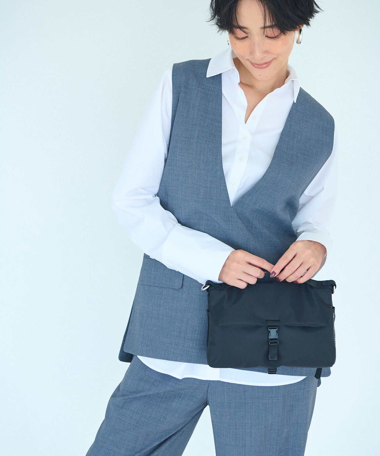 TOPKAPI BREATH「【Breath TOPKAPI】Freely フリーリー ナイロン ロゴテープ ショルダーバッグ / サコッシュ」|ショルダー・メッセンジャー|