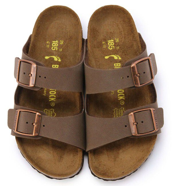 BIRKENSTOCK「【ビルケンシュトック】アリゾナ/モカ ビルコフロー ヌバックレザー/サンダル キッズ」|サンダル|