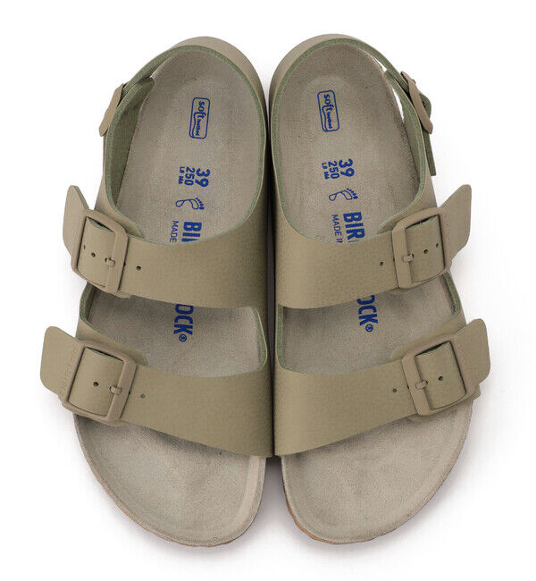 BIRKENSTOCK「【ビルケンシュトック】ミラノ ソフトフットベッド/フェイディド カーキ ビルコフロー/サンダル メンズ」|サンダル|