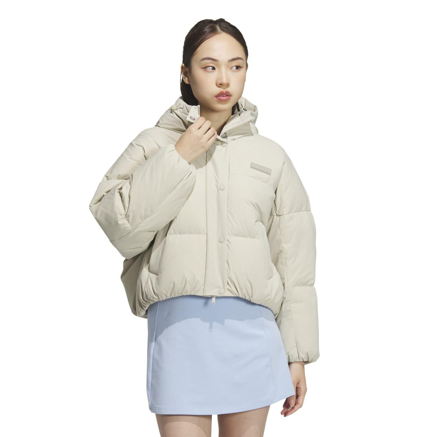 adidas「【ADIDAS ｳｪｱ】W PUFFER CROP DOWN」|ポロシャツ|ベージュ