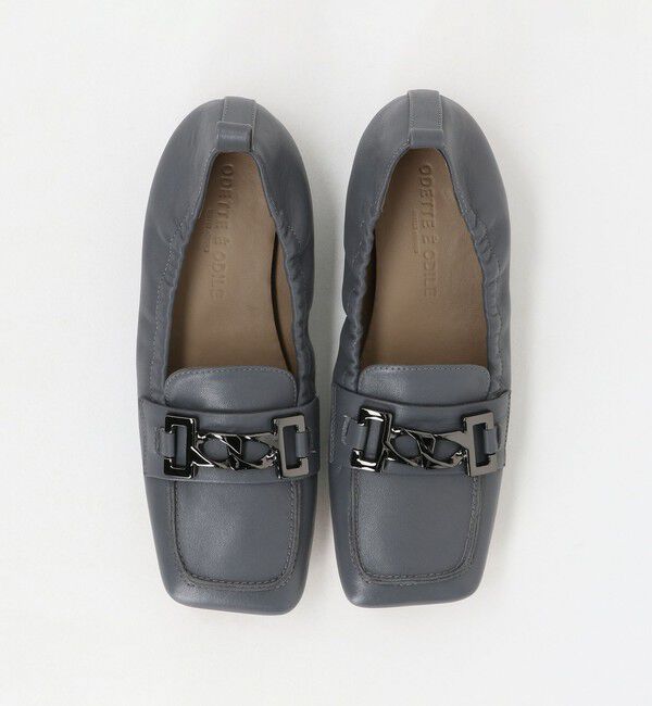 ODETTE E ODILE「ギャザービットモカ フラット15&uarr;」|ローファー|