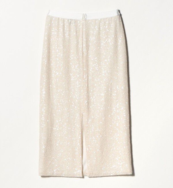 UNITED ARROWS「スパンコール Iライン スカート」|タイト|