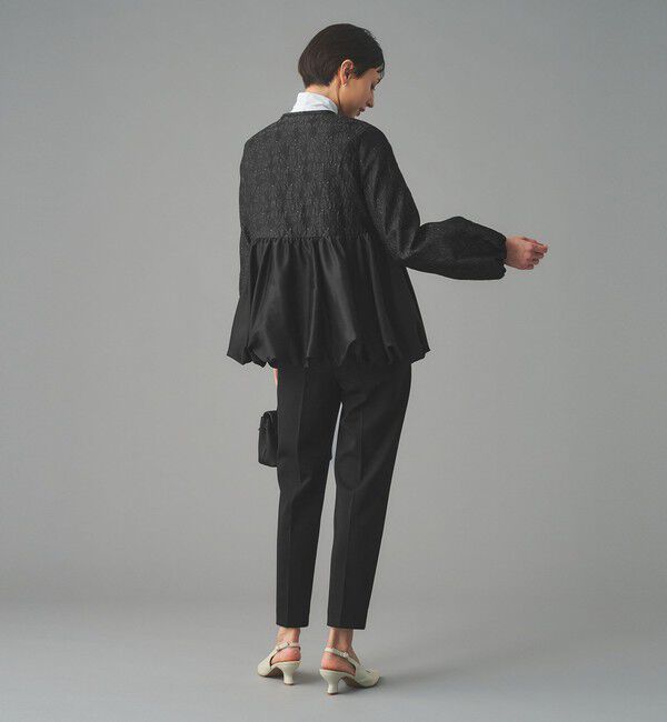 UNITED ARROWS「GISHA 2トーン ジャガード ジャケット」|ノーカラージャケット|