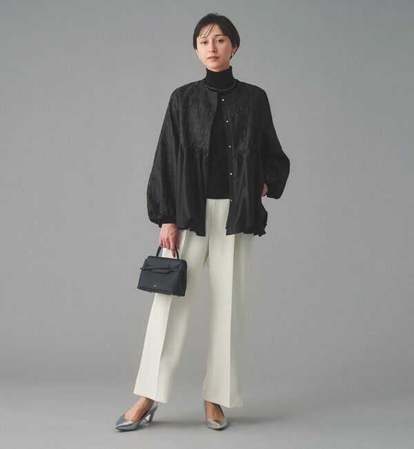 UNITED ARROWS「GISHA 2トーン ジャガード ジャケット」|ノーカラージャケット|