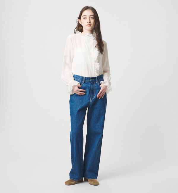 UNITED ARROWS「フリルカラー 2WAY ブラウス ‐ウォッシャブル‐」|シャツ・ブラウス|