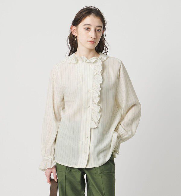 UNITED ARROWS「フリルカラー 2WAY ブラウス ‐ウォッシャブル‐」|シャツ・ブラウス|