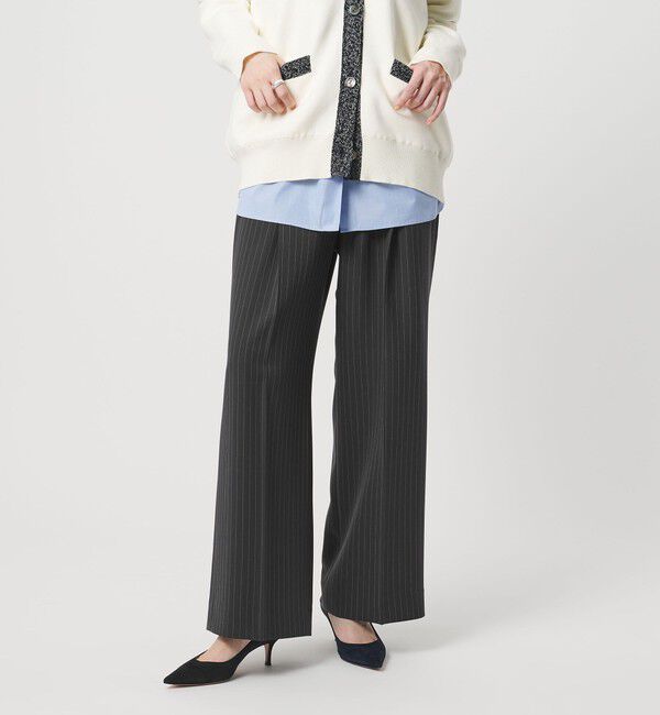 UNITED ARROWS「2タック ワイド ストレートパンツ ‐ウォッシャブル‐」|スラックス|