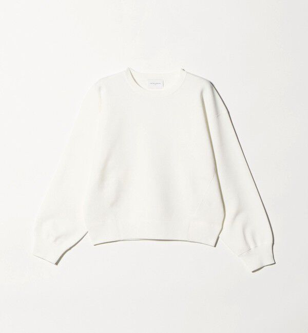 UNITED ARROWS「スウェットライク クルーネックニット ‐ウォッシャブル‐」|ニット・セーター|WHITE