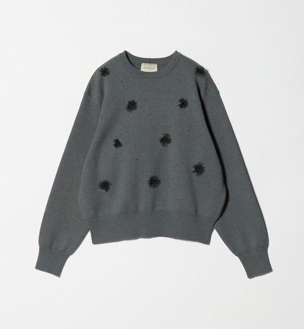 UNITED ARROWS「3D ビジュー プルオーバーニット」|ニット・セーター|DK.GRAY