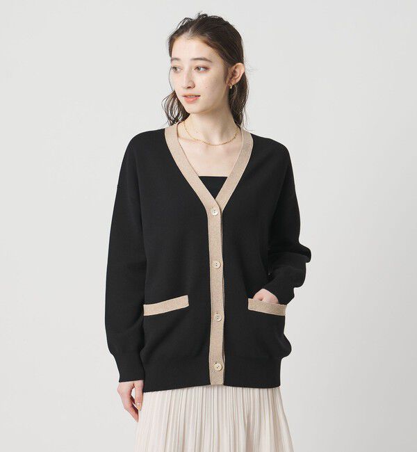 UNITED ARROWS「コンフォート スマート Vネックカーディガン ‐ウォッシャブル‐」|カーディガン|BLACK