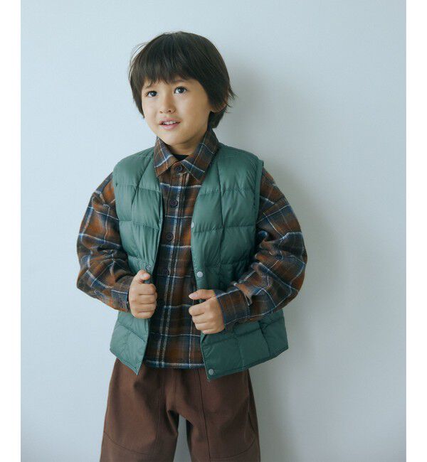 UNITED ARROWS green label relaxing「＜TAION＞ベーシック Vネックボタン インナーダウンベスト / キッズ  110cm-130cm」|ダウンベスト・ベスト|KELLY