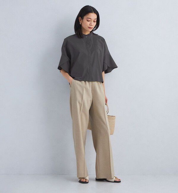 UNITED ARROWS green label relaxing「フレアスリーブ クロップド シャツ -マシンウォッシャブル・UVカット-」|シャツ・ブラウス|