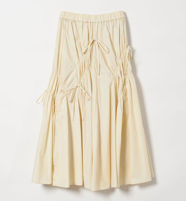 EMMEL REFINES「＜EMMEL REFINES＞EM ランダムギャザー リボン スカート」|スカート|