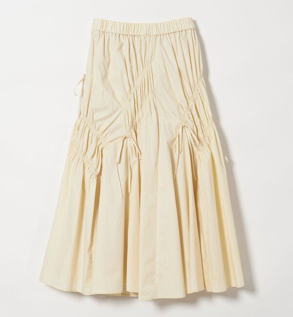 EMMEL REFINES「＜EMMEL REFINES＞EM ランダムギャザー リボン スカート」|スカート|