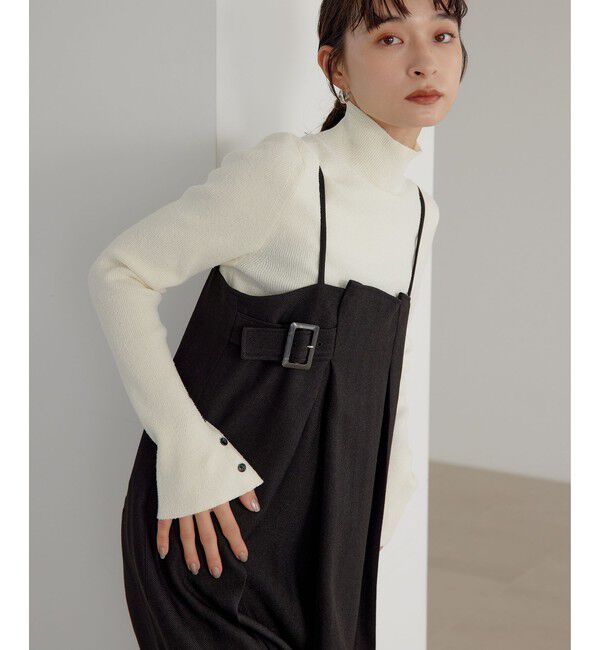 EMMEL REFINES「＜EMMEL REFINES＞EM ラップライク キャミサロペット」|オールインワン|